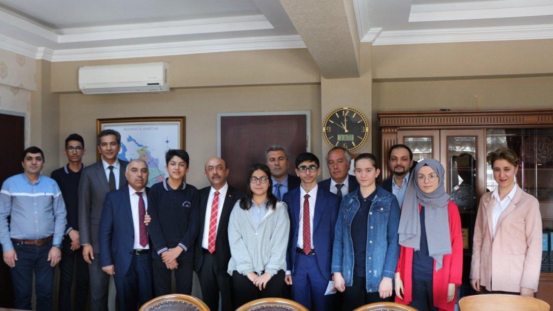 Tübitak 50. Lise Öğrencileri Proje Yarışmasında Kayseri Bölge Finalinde Dereceye Giren Öğrencilerimiz Ve Öğretmenleri Müdürlüğümüzü Ziyaret Etti 