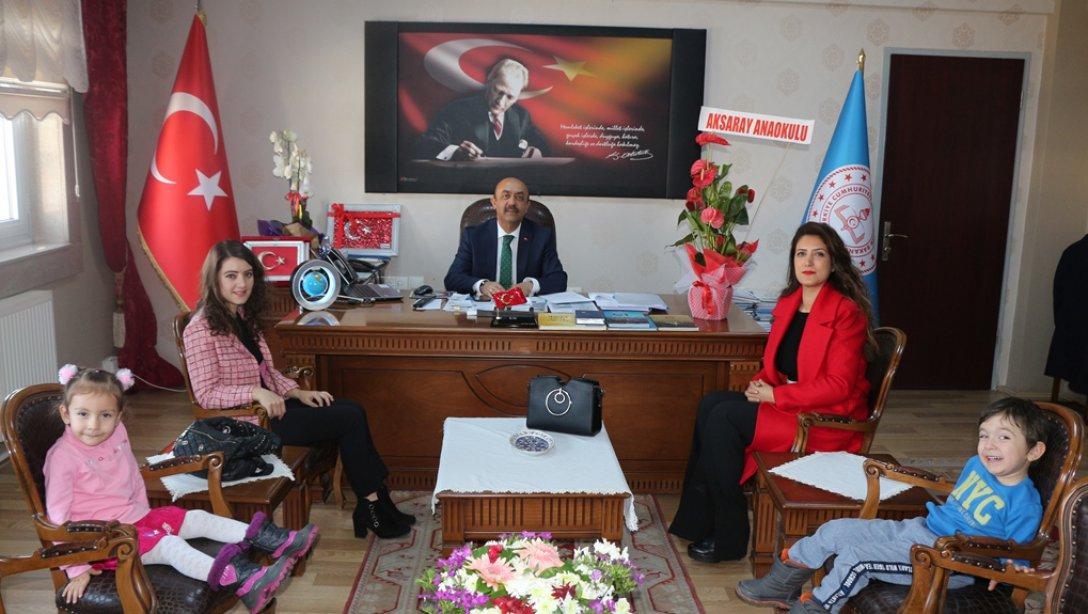 Aksaray Anaokulu Müdürü, Öğretmen ve Öğrencileri Müdürlüğümüzü Ziyaret Etti