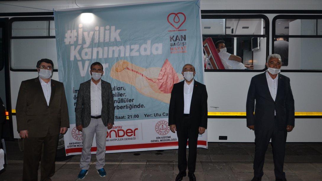 Aksaray İl Milli Eğitim Müdürlüğü ve Önder'den Türk Kızılay'ın Kan Bağışı Kampanyasına Destek